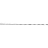 14K White Gold 14 inch 1.4mm Box with Lobster Clasp Chain WLB125