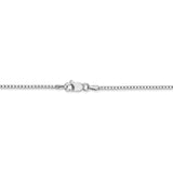 14K White Gold 14 inch 1.4mm Box with Lobster Clasp Chain WLB125
