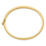 14k 5.6mm Polished Solid Hinged Oval Bangle Bracelet XB252
