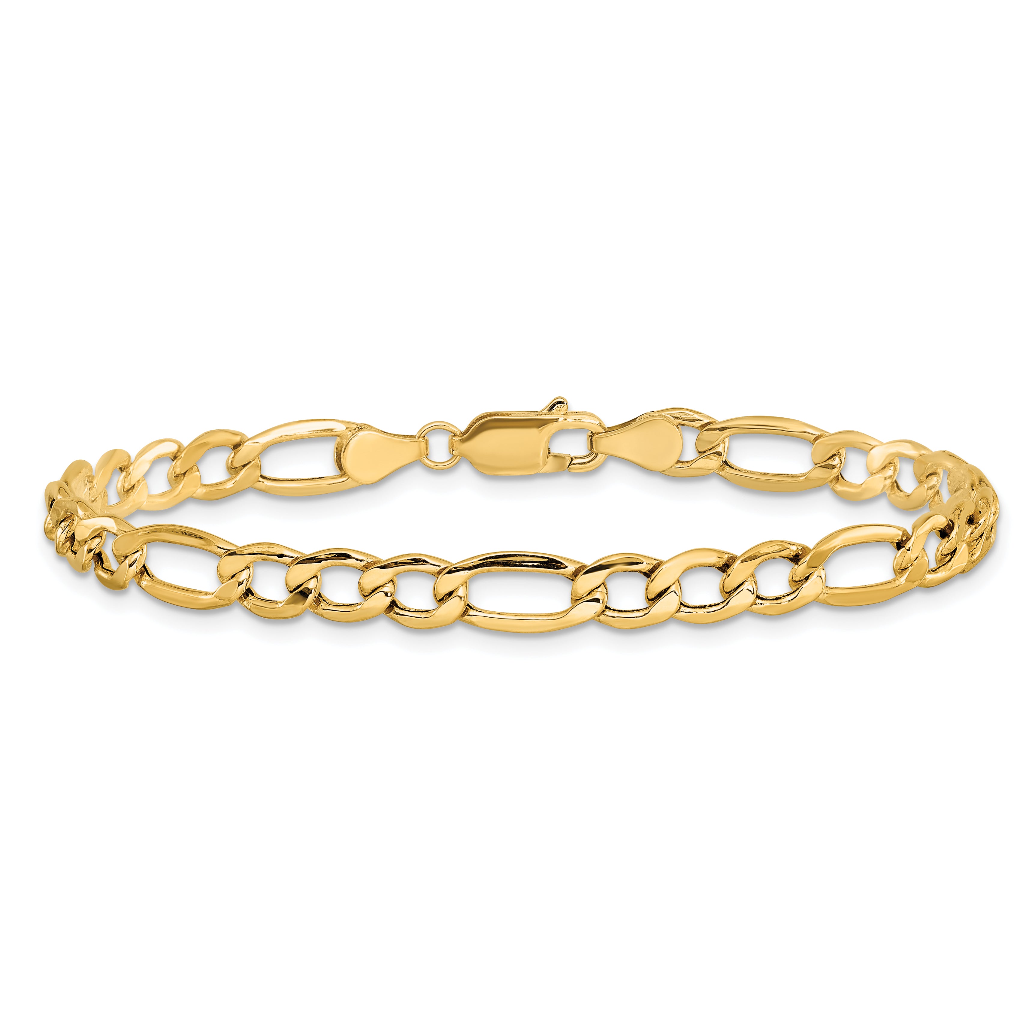 14K 26 inch 5.75mm Semi-Solid Figaro with Lobster Clasp Chain BC95