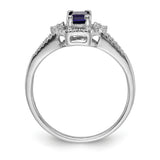 14k White Gold Diamond and Emerald Ring RM5747