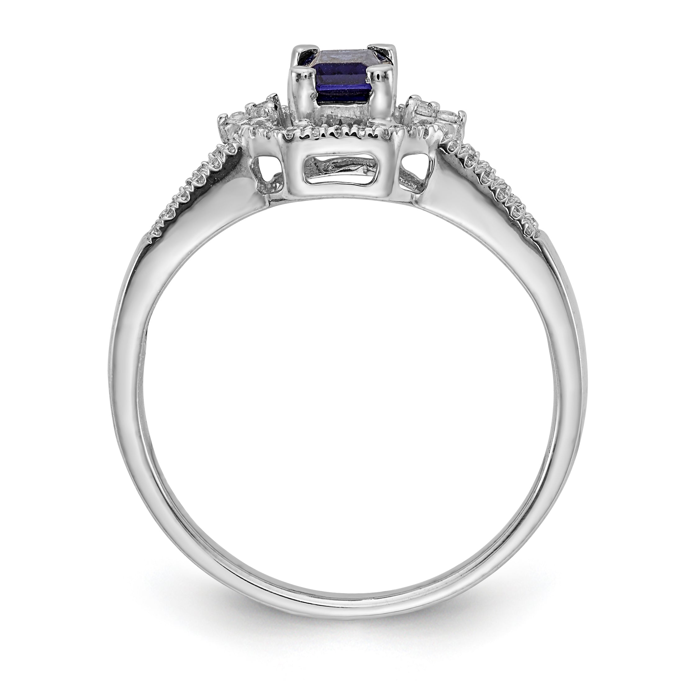14k White Gold Diamond and Emerald Ring RM5747