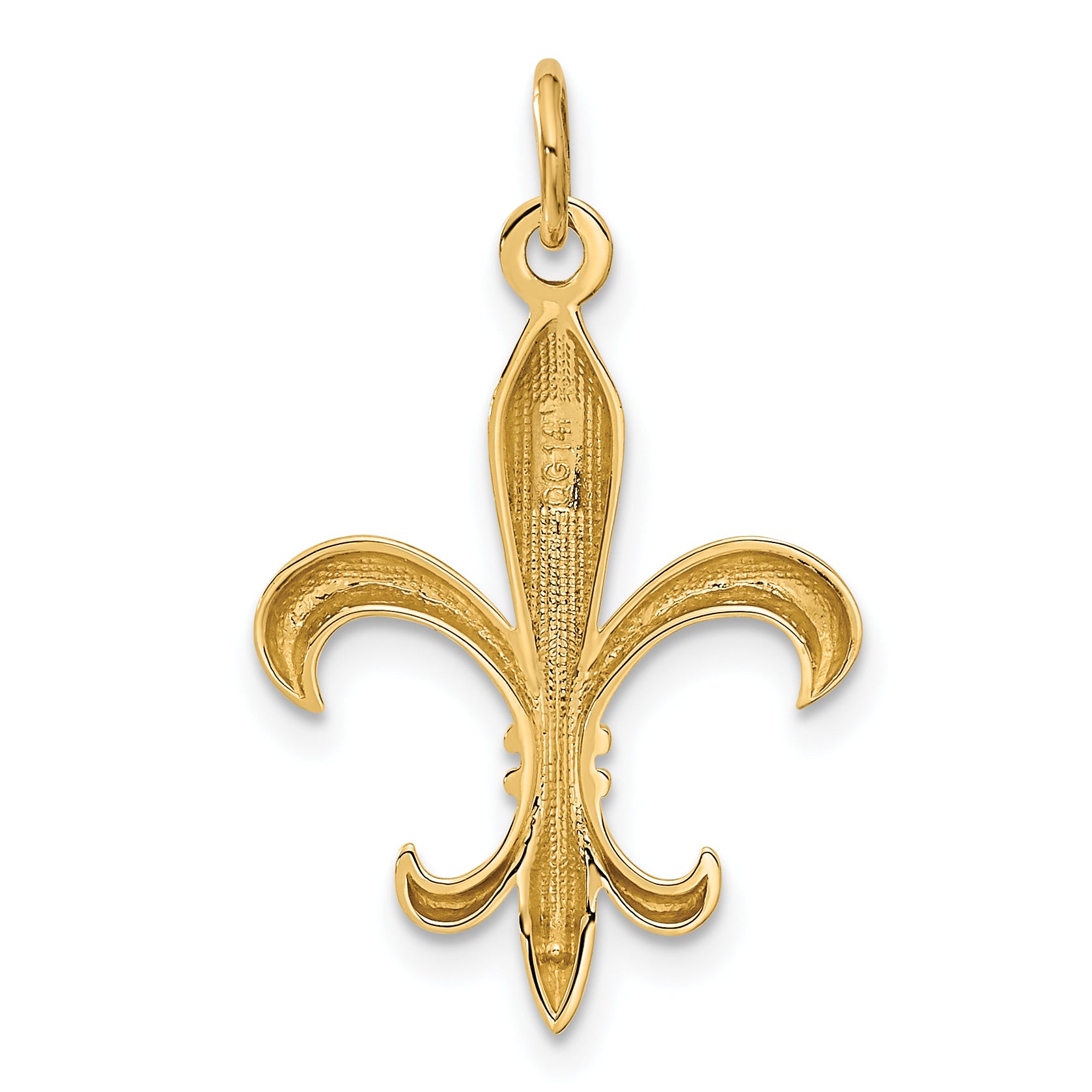 14k Hollow Fleur De Lis Charm A0310