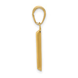 14k 3D Gold Bar Pendant C3216