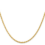 14K 10 Inch 2.25mm Diamond-cut Quadruple Rope Lobster Clasp Anklet QTR018