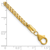 14K 18 inch 3mm Franco with Fancy Lobster Clasp Chain FRA100