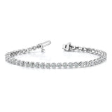 14k White Gold Complete 7 carat Round AA Diamond 3-prong 7 inch Tennis Bracelet X2842WAA