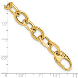 14k Polished 9.3mm Fancy Oval Link 8.5 inch Bracelet SF2371