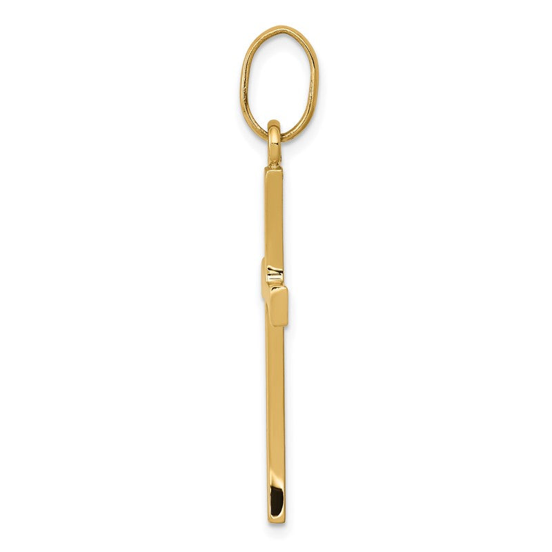 14k Polished Cross Pendant K1167
