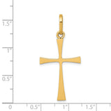 14k Polished Cross Pendant K1167