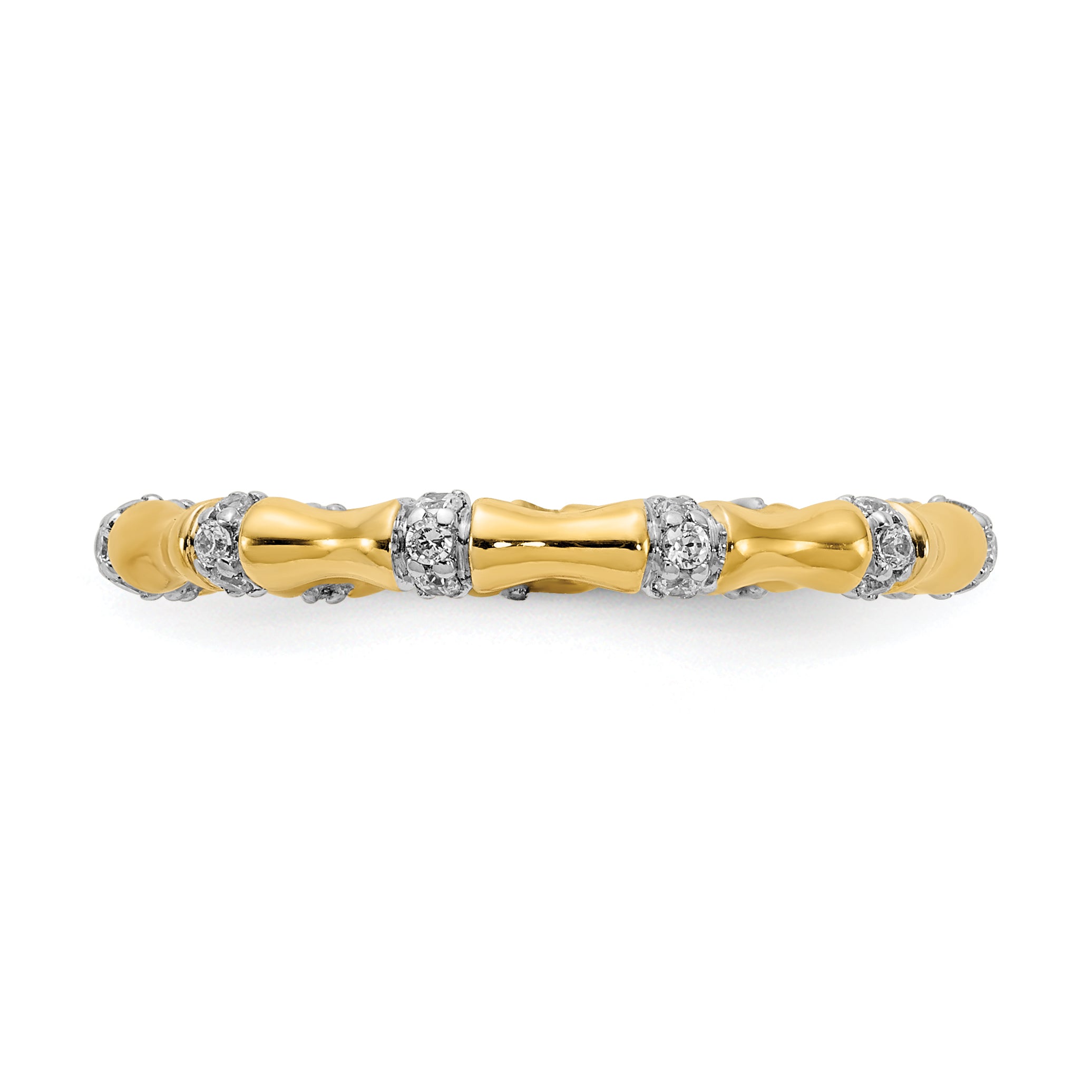 14k White Gold 3mm 1/5 carat Diamond Fancy Bamboo Band RM3722
