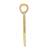 14k and White Rhodium Dragonfly Pendant C4174