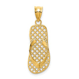 14k Mesh Flip-Flop Pendant K4918