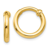 14k 2.5x10mm Polished Tube Hoop Non-pierced Earrings E658