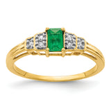 14k Emerald and Diamond Ring RM5777