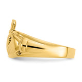 14k Ladies Polished Claddagh Ring D1858