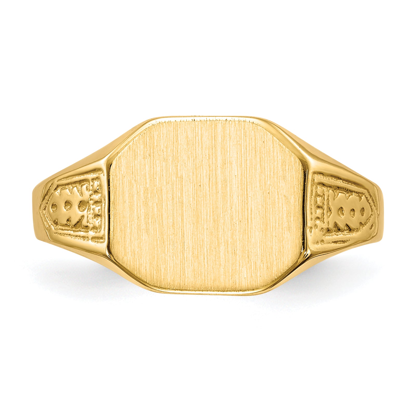 14k 11.0x9.0mm Closed Back Signet Ring RS343