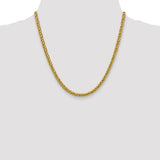14K 26 inch 4.65mm Semi-Solid 3-Wire Wheat with Lobster Clasp Chain BC178
