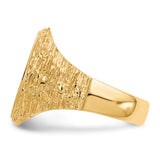 14k 14.0x17.0mm Open Back Mens Signet Ring RS162