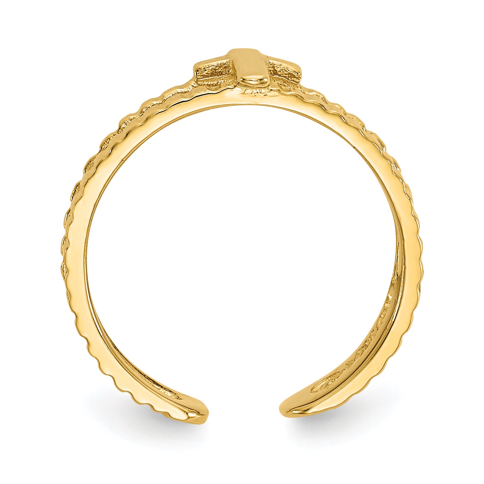 14k Cross Toe Ring R397