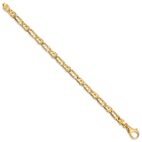 14K 18 inch 5.5mm Hand Polished Fancy Link with Fancy Lobster Clasp Chain LK397