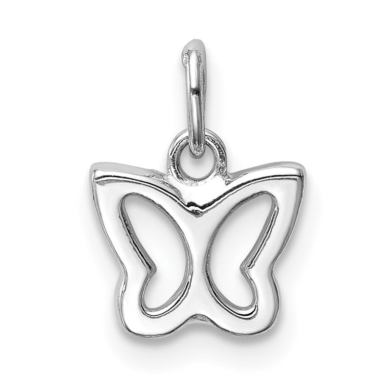 14k White Gold Cut-out Butterfly Pendant YC1355