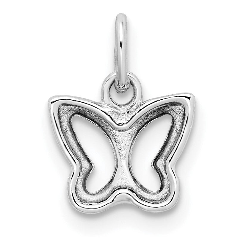14k White Gold Cut-out Butterfly Pendant YC1355