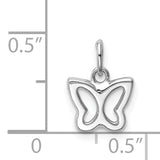 14k White Gold Cut-out Butterfly Pendant YC1355