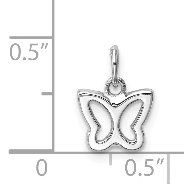 14k White Gold Cut-out Butterfly Pendant YC1355