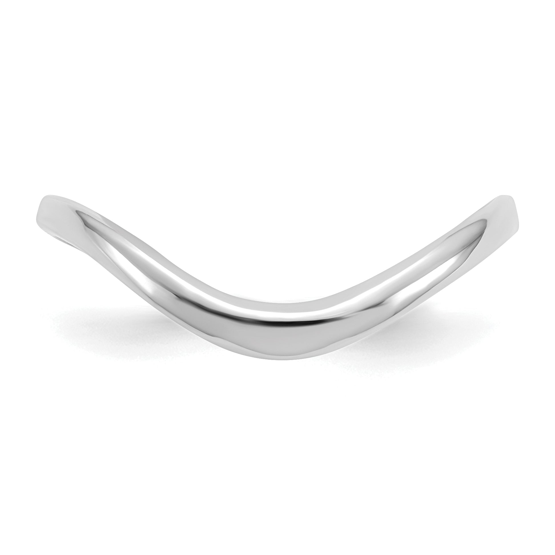 14K White Gold Polished Wave Fashion Thumb Ring Size 9 K5786