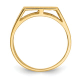 14k 12.5x12.0mm Open Back Mens Signet Ring CH163