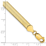 14K 16 inch 6.5mm Silky Herringbone with Lobster Clasp Chain SLK065