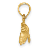 14K Satin Diamond-cut Manatee Pendant K2996