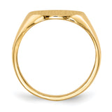 14k 14.0x18.0mm Oval Open Back Mens Signet Ring RS118