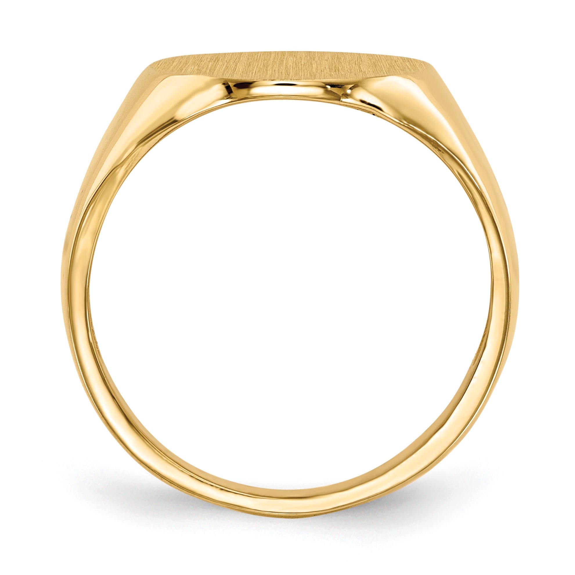 14k 14.0x18.0mm Oval Open Back Mens Signet Ring RS118