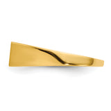 14k 12.0x5.5mm Rectangle Closed Back Signet Ring RS401