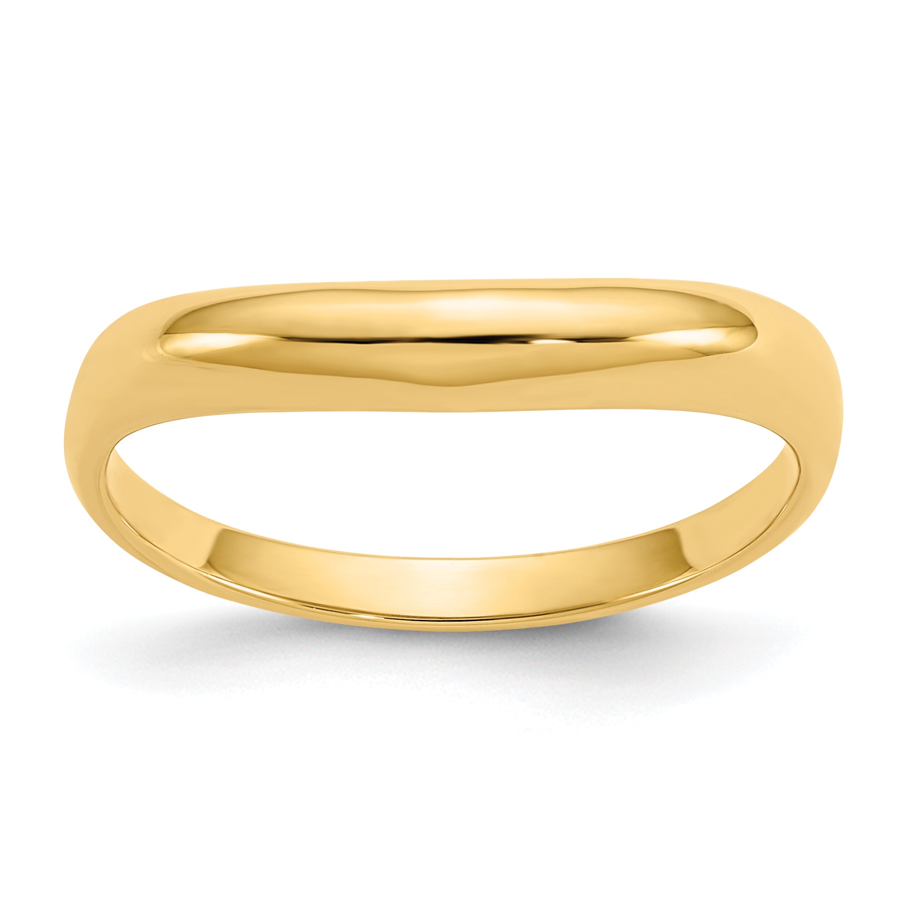 14k Polished Stackable Wave Ring K584