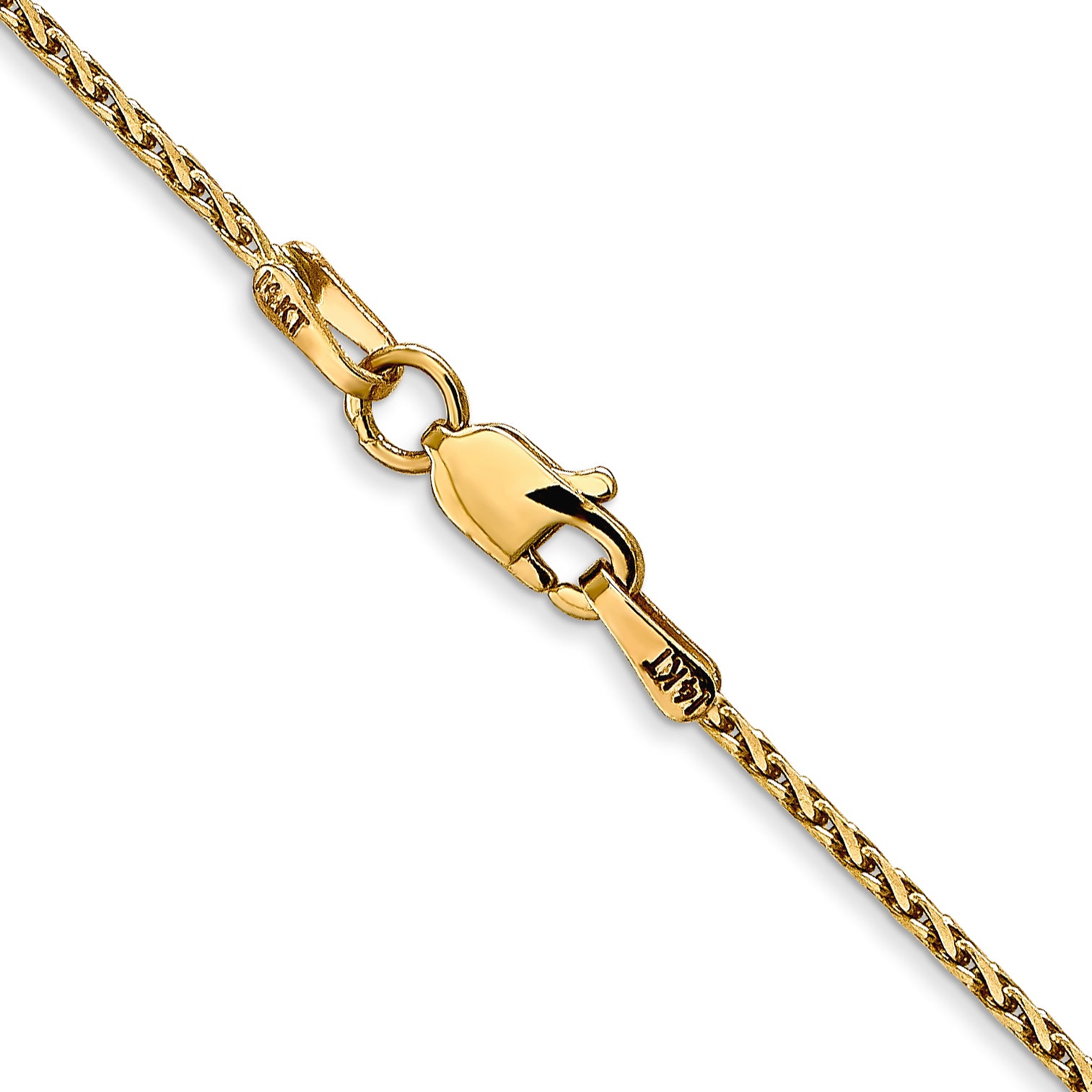 14K 10 inch 1.5mm Diamond-cut Parisian Wheat with Lobster Clasp Anklet PEN276