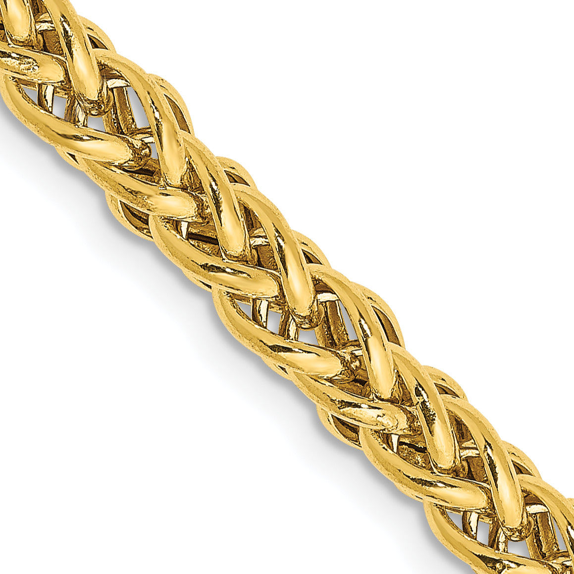14K 26 inch 4.65mm Semi-Solid 3-Wire Wheat with Lobster Clasp Chain BC178