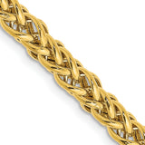 14K 26 inch 4.65mm Semi-Solid 3-Wire Wheat with Lobster Clasp Chain BC178