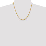 14K 26 Inch 3.35mm Diamond-cut Quadruple Rope Lobster Clasp Chain QTR025
