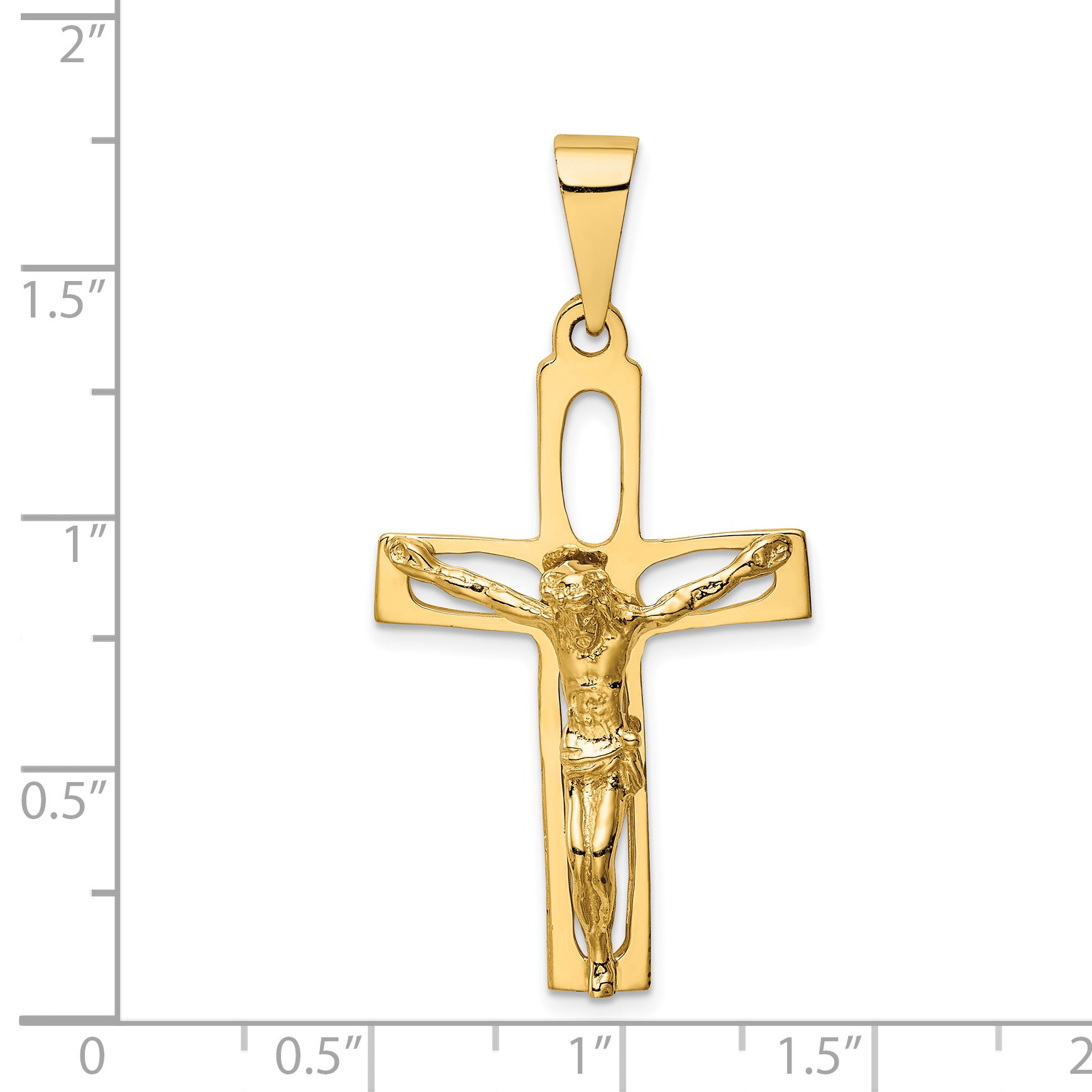 14k Polished Crucifix Pendant C2770