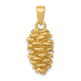 14K 3-D Pinecone Pendant D4192