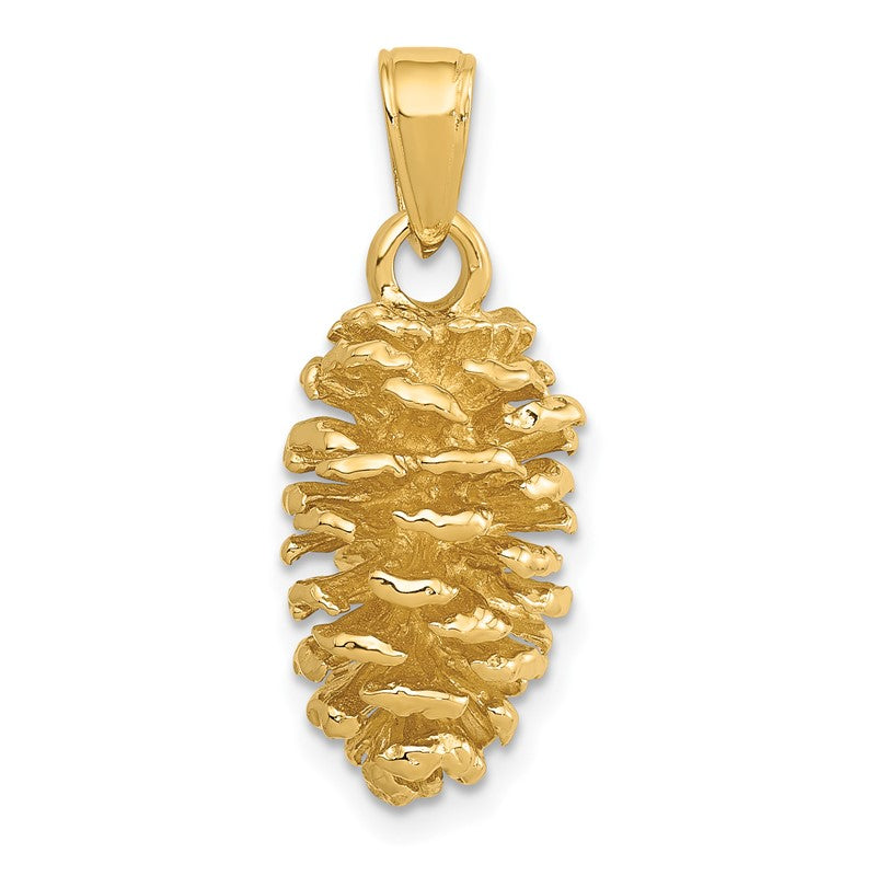 14K 3-D Pinecone Pendant D4192