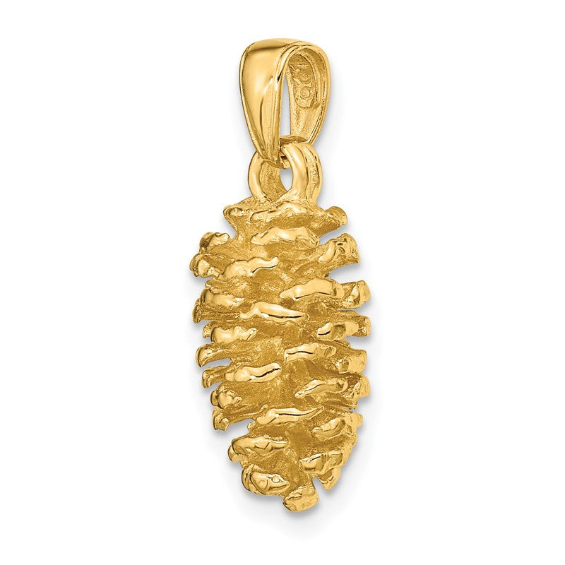 14K 3-D Pinecone Pendant D4192