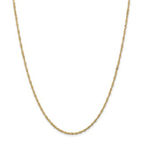14K 10 inch 1.70mm Singapore with Lobster Clasp Anklet PEN10