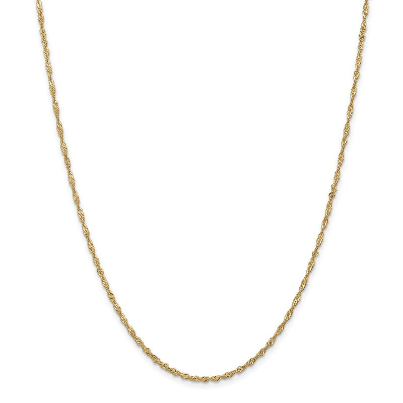 14K 10 inch 1.70mm Singapore with Lobster Clasp Anklet PEN10