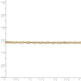 14K 10 inch 1.70mm Singapore with Lobster Clasp Anklet PEN10