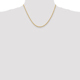 14K 10 Inch 2.25mm Diamond-cut Quadruple Rope Lobster Clasp Anklet QTR018