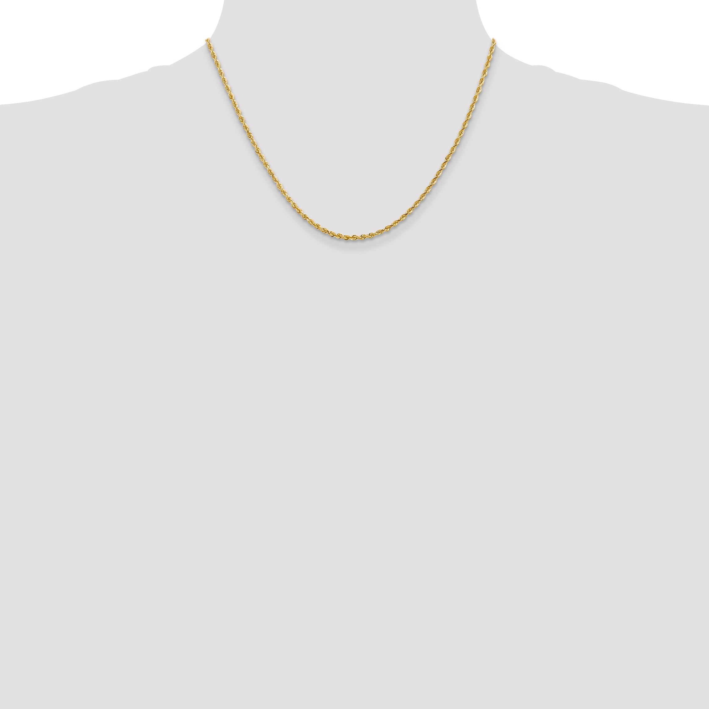 14K 10 Inch 2.25mm Diamond-cut Quadruple Rope Lobster Clasp Anklet QTR018
